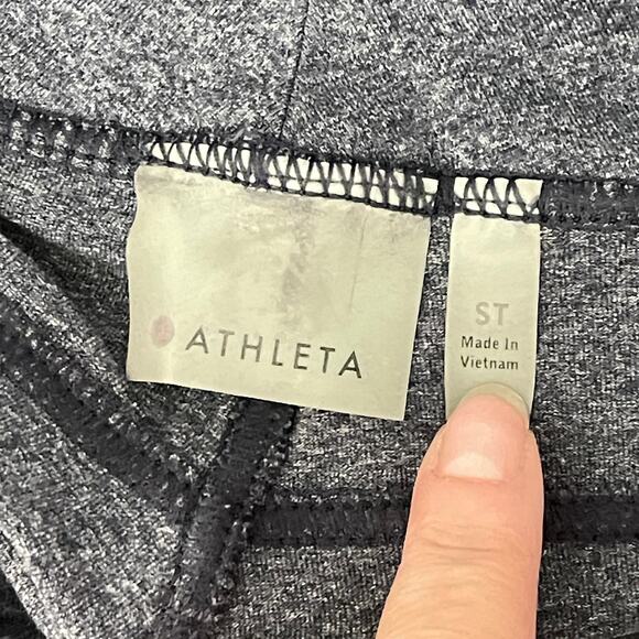 Athleta Bottega Leggings Womens Small TALL LONG Blue Stretchy Pockets Athleisure - Picture 7 of 9